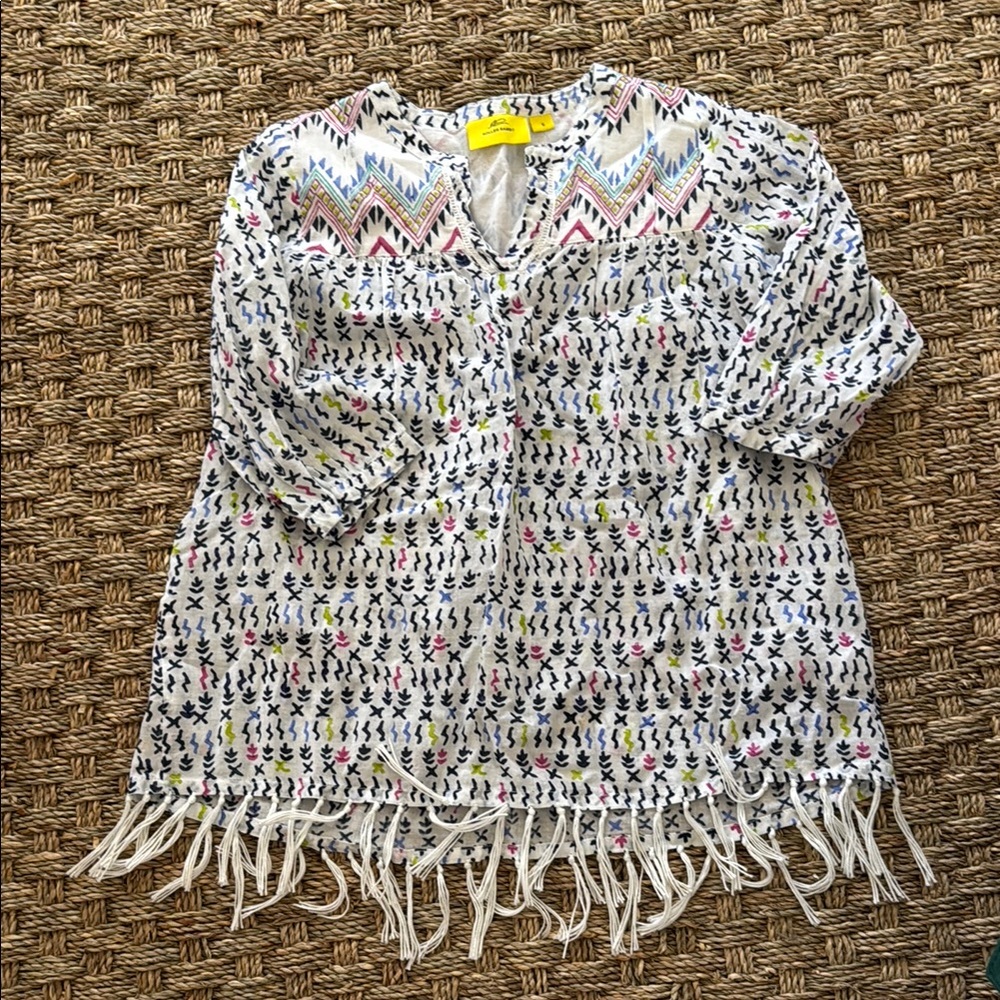 Colorful Patterned Kids swimsuit coverup